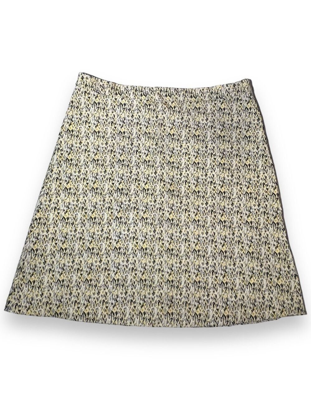 Margaret M Women’s Deandra A-Line Slimming Skirt Yellow Grey Size Large